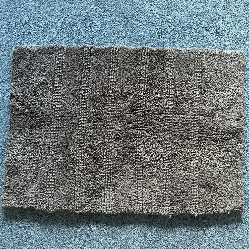Unbranded 17x24 Dark Gray 100% Cotton Bath Rug